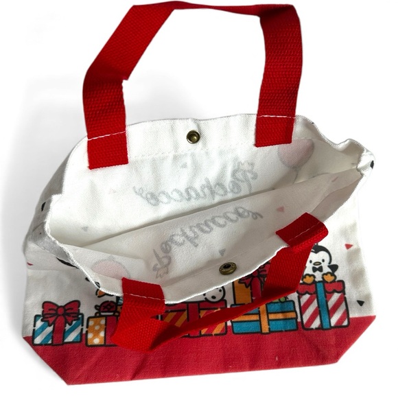 Sanrio Pochacco Canvas Snap Top Tote Bag 11x8.5x4 - Picture 2 of 3